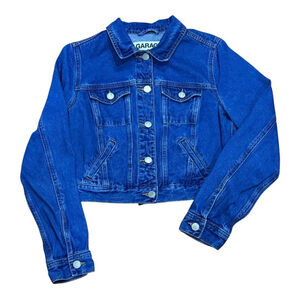 Garage Denim Jacket Womens Small Blue Cropped Button Front Jean Classic S/P